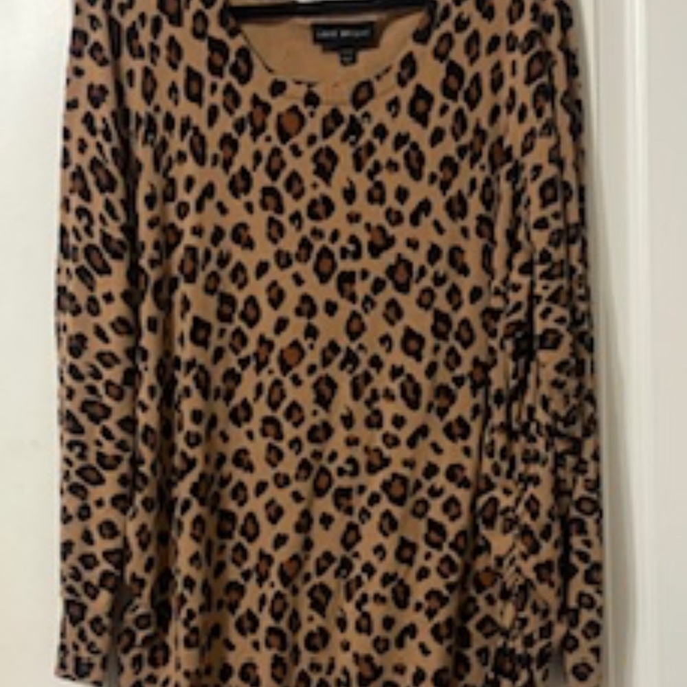 Lane Bryant Scoopneck Leopard Print Sweater - Size 22/24